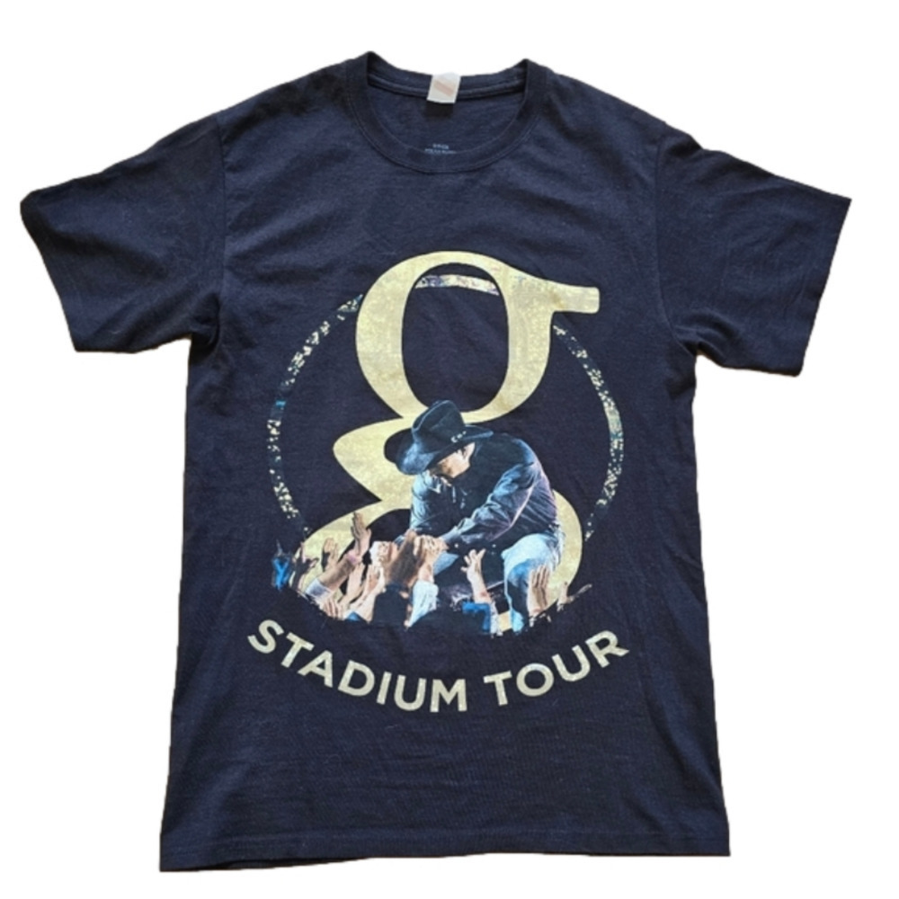Garth Brooks Stadium Tour Black Graphic T-Shirt Small